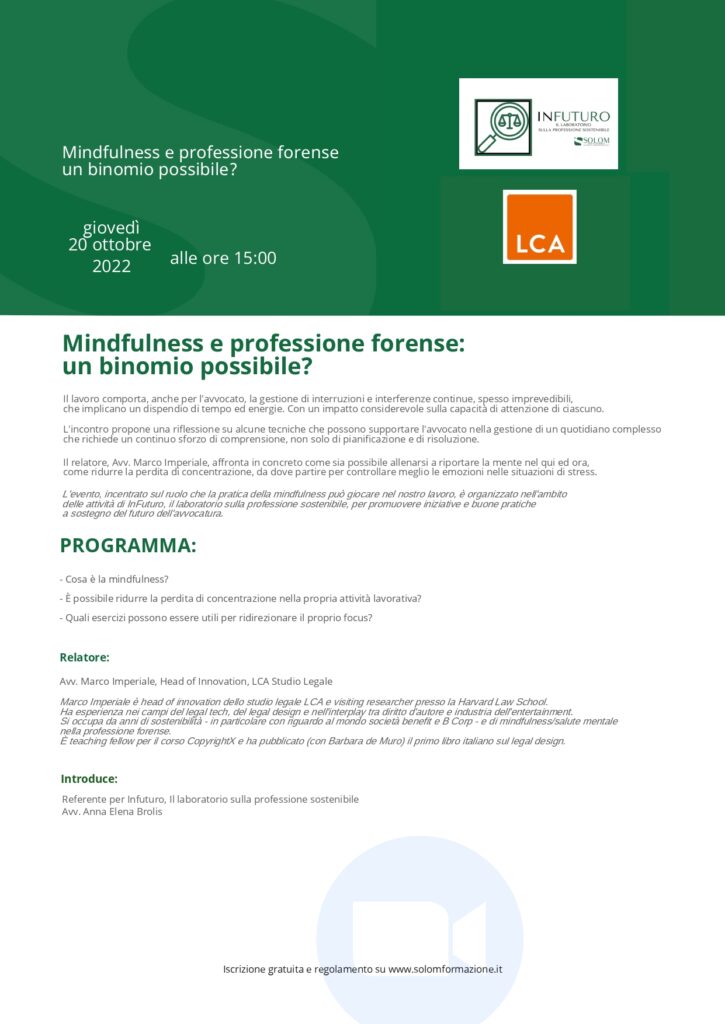 Mindfulness e professione forense: un binomio possibile?