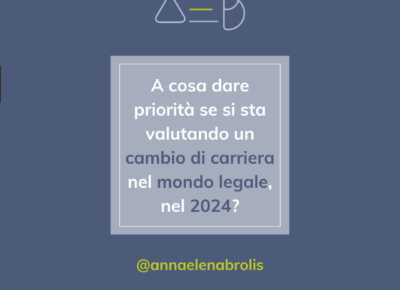 A cosa dare priorità, valutando un cambio di carriera nel mondo legale oggi? || video